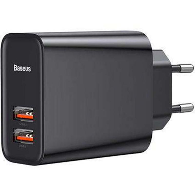 

СЗУ 2USB Baseus Speed QC3.0 (U+U) (5A) (CCFS-E01) Black
