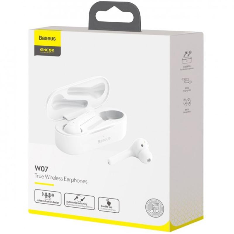 

Stereo Bluetooth Headset Baseus W07 White