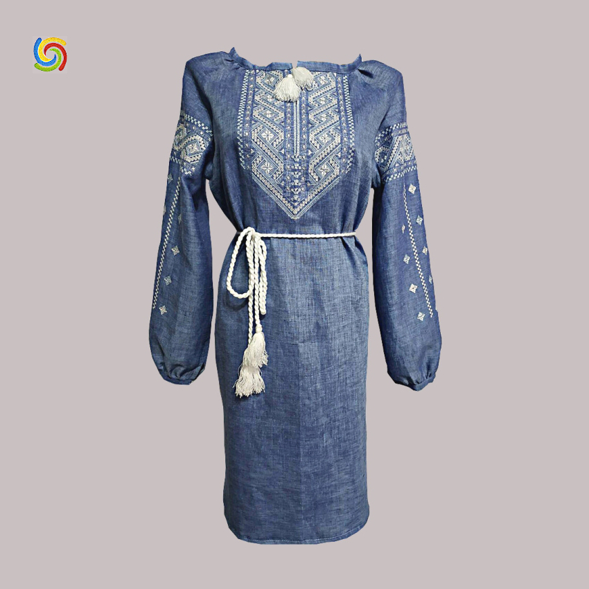 

Платье Украинская вышиванка 025865 цвет синий размер, Платье Украинская вышиванка 025865 цвет синий размер M/L