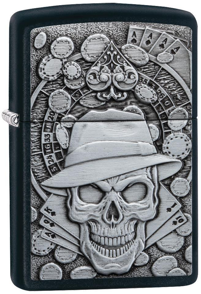 

Зажигалка Zippo 218 Gambling Skull Черная (Zippo 49183)