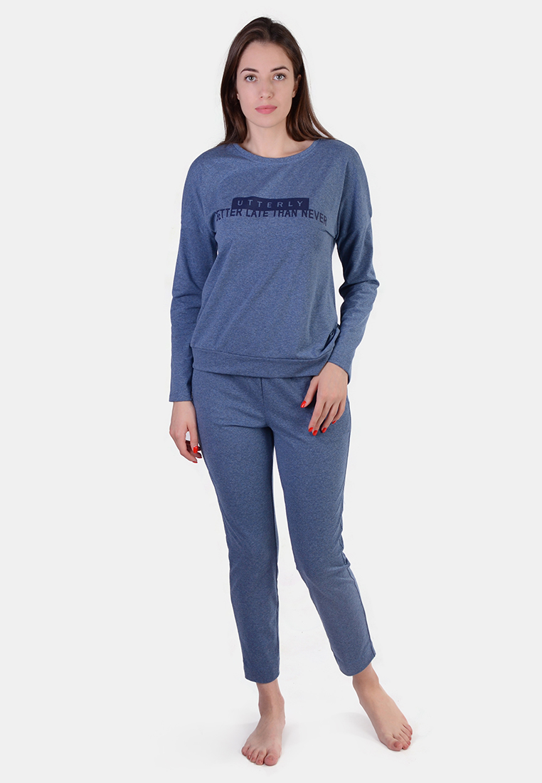 

Костюм домашний с печатью повседневный для дома N.EL. 1172-15  джинс 55672, Костюм домашний с печатью повседневный для дома N.EL. 1172-15 S джинс 55672