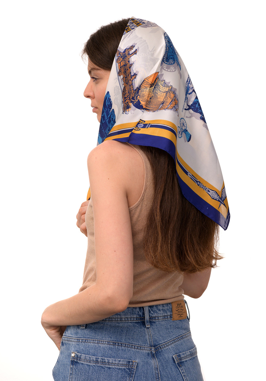 

Платок Softel Белый, желтый, синий 70*70 см (GL2307 white-yellow-blue)