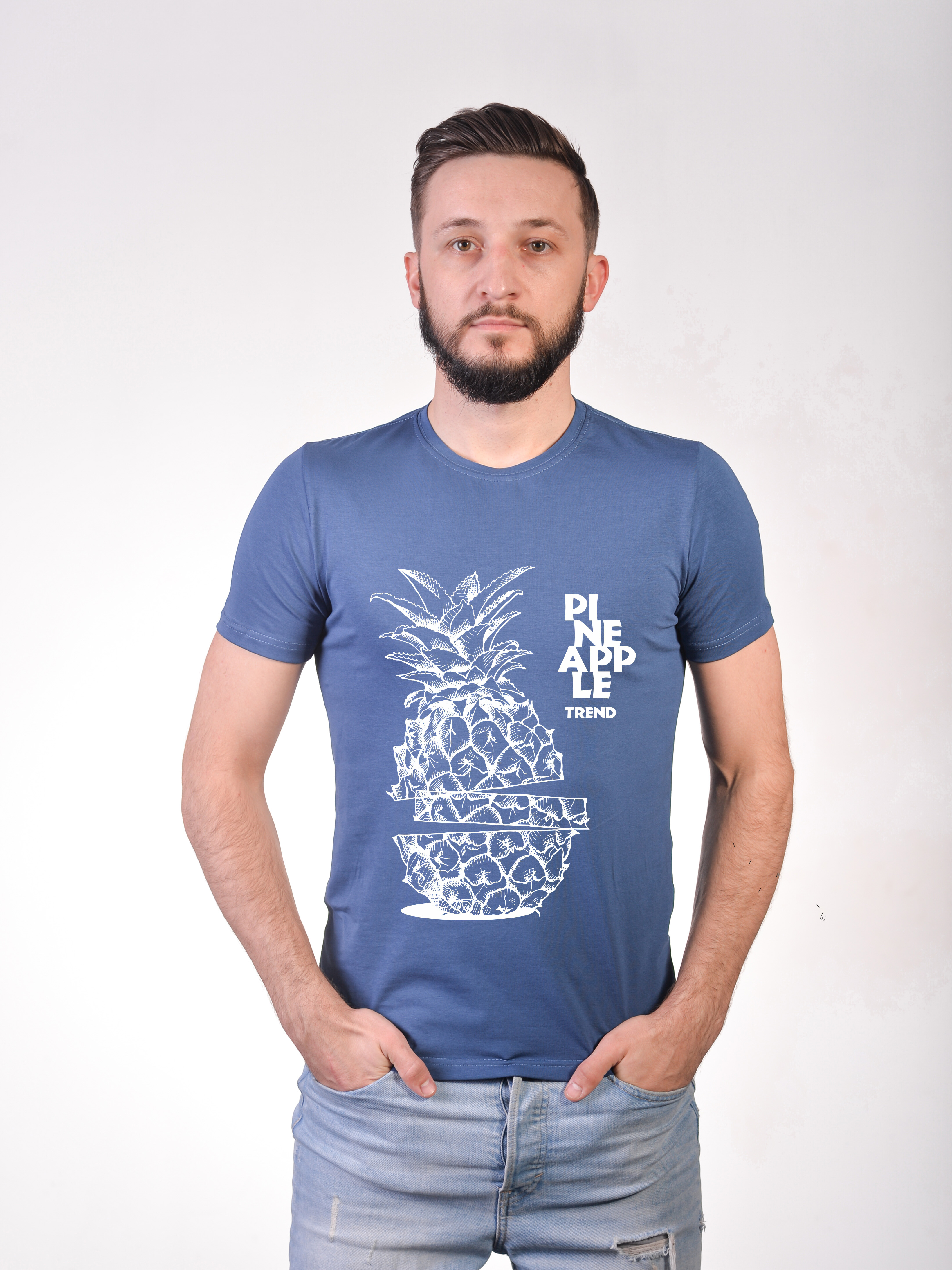 

Футболка Pineapple синя джинс Premium  Vudvud, Футболка Pineapple синя джинс Premium S Vudvud
