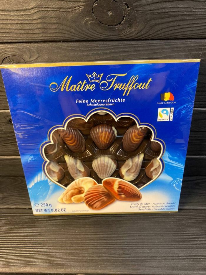 Конфеты шоколадные Maitre Truffout Дары моря с ореховой начинкой 250г ...