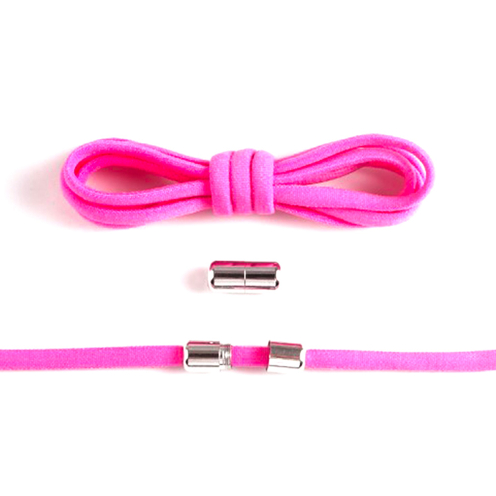 Эластичные велюровые шнурки с фиксаторами без завязок 90см Pink от ...