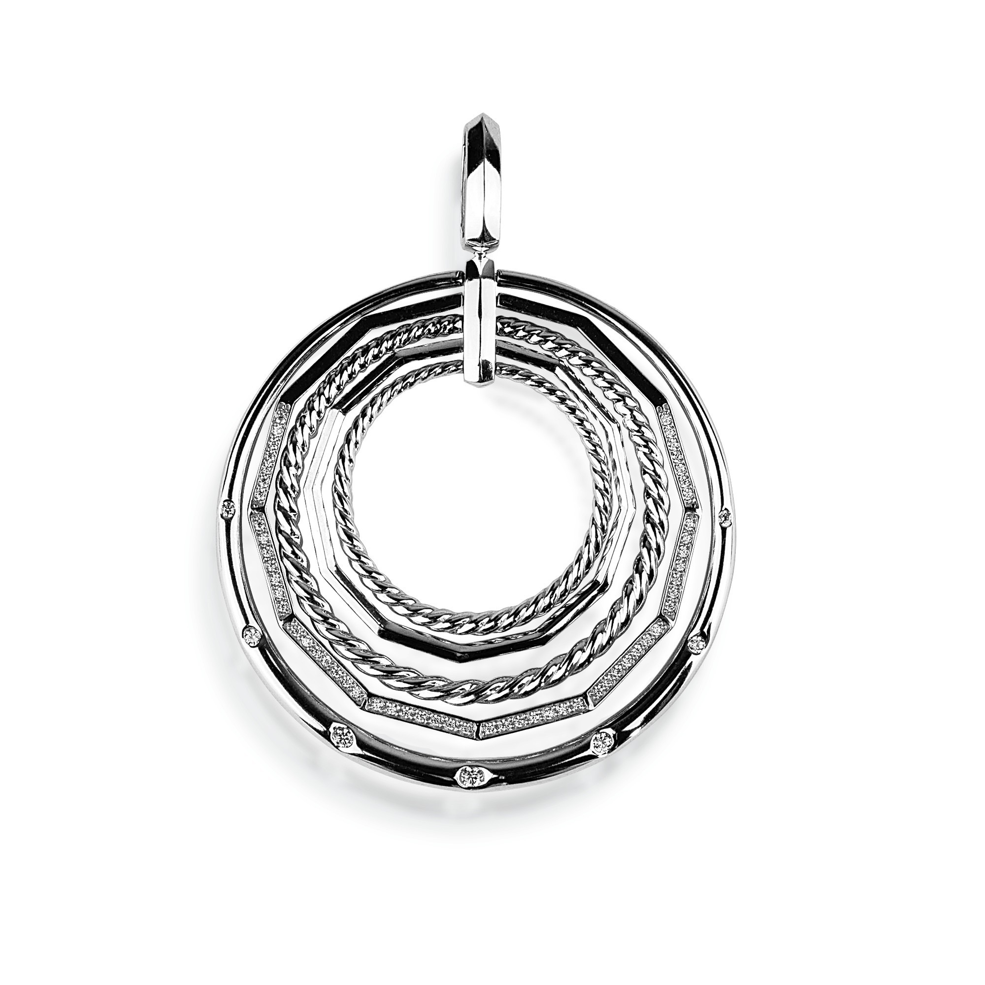 

Серебряная подвеска "Кружева" вес 18,55 проба 925 [Black-Pearl]