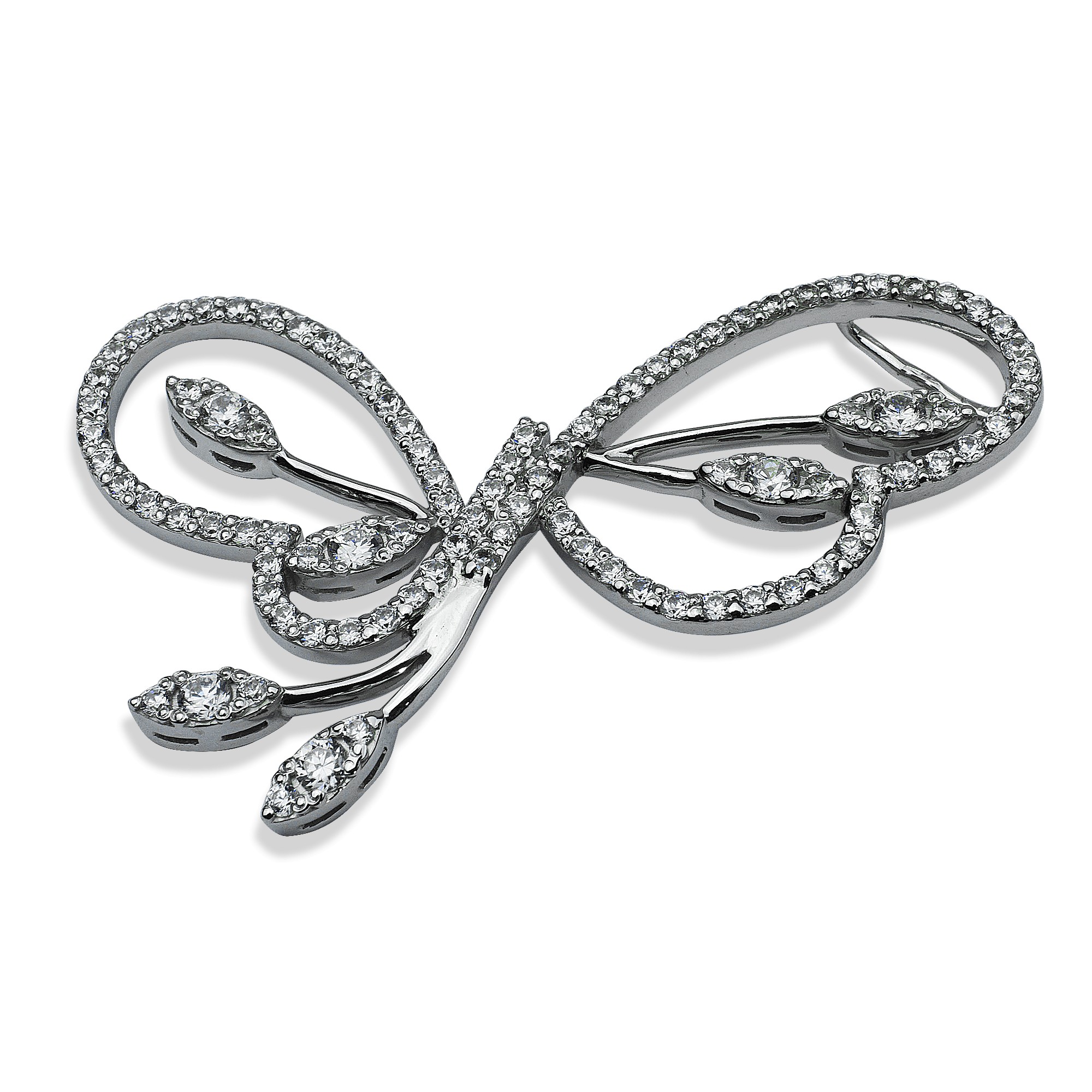 

Серебряная подвеска "Лилия" вес 5,94 проба 925 [Black-Pearl]