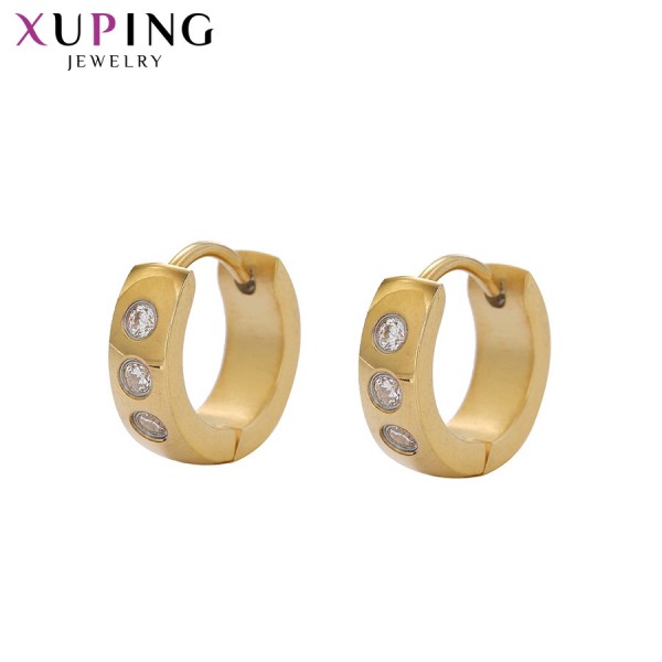 

Серьги Xuping с белыми фианитами позолота 24К ST 10007170