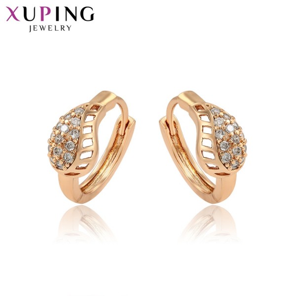 

Серьги Xuping с белыми фианитами позолота 18К 6814000
