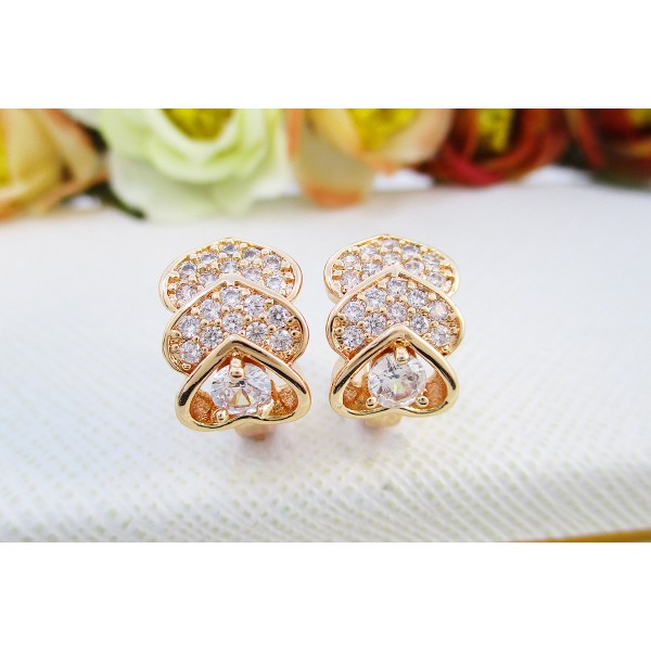 

Серьги Xuping с белыми фианитами позолота 18К 7769000