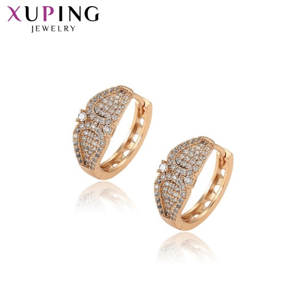 

Серьги Xuping с белыми фианитами позолота 18К 1653000