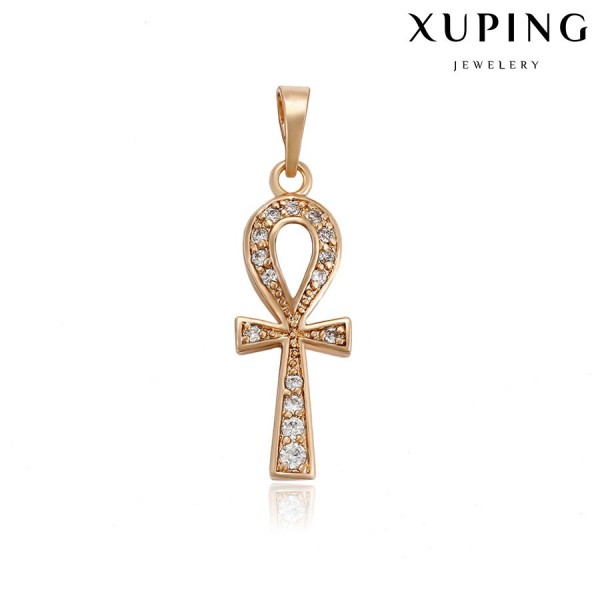 

Крестик Xuping с белыми фианитами позолота 18К 2019000