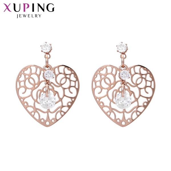 

Серьги Xuping c белыми фианитами розовая позолота ST 4486000