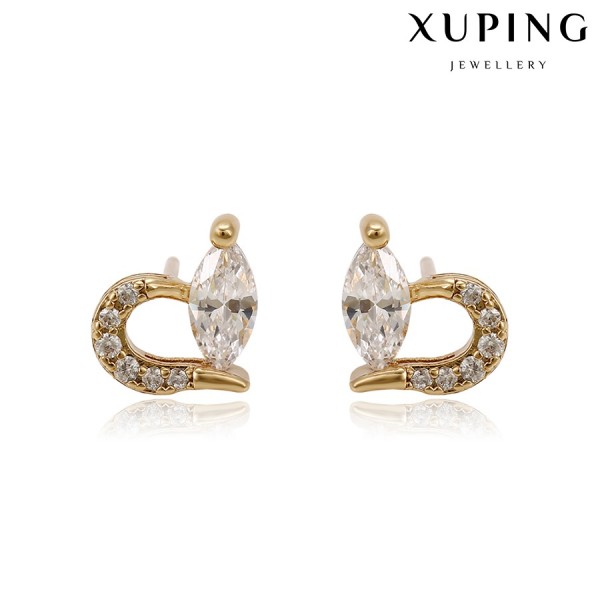 

Серьги Xuping с белыми фианитами позолота 18К 10004793