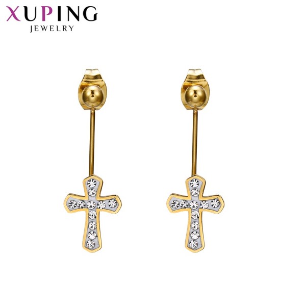 

Серьги Xuping с белыми фианитами позолота 14К ST 6912000