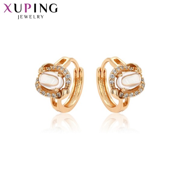 

Серьги Xuping с белыми фианитами позолота 18К 8187000