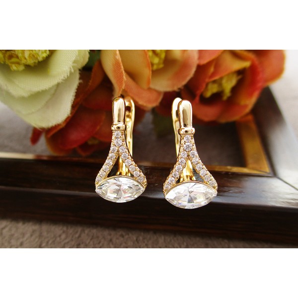 

Серьги Xuping с белыми кристаллами Swarovski позолота 18К 6617000