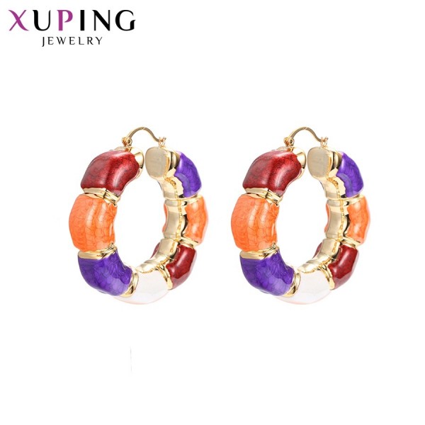 

Серьги Xuping с эмалью позолота 18К 10005473