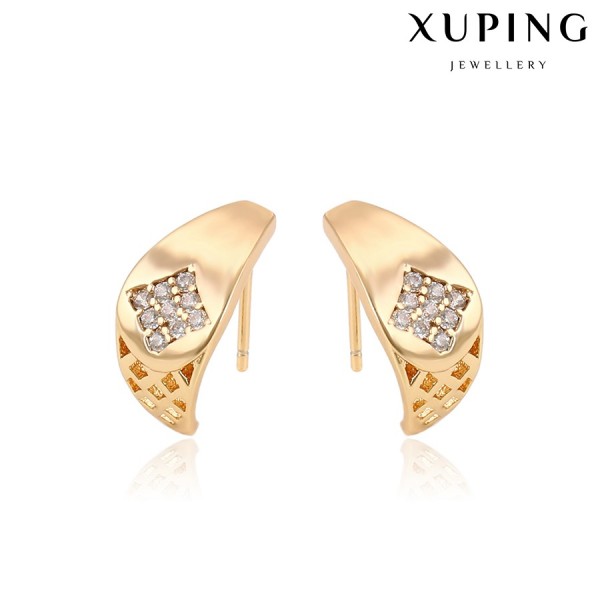 

Серьги Xuping с белыми фианитами позолота 18К 10005825