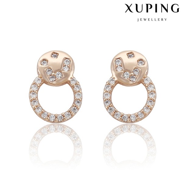 

Серьги Xuping с белыми фианитами позолота 18К 10002296