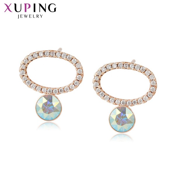 

Серьги Xuping с белыми АВ кристаллами Swarovski позолота 18К 5362000