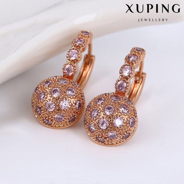 

Серьги Xuping с сиреневыми фианитами розовая позолота 6133000