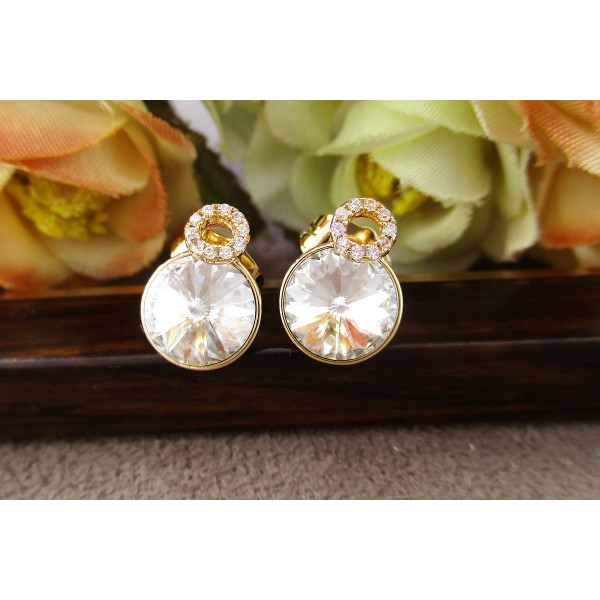 

Серьги Xuping с белыми кристаллами Swarovski позолота 18К 1386000