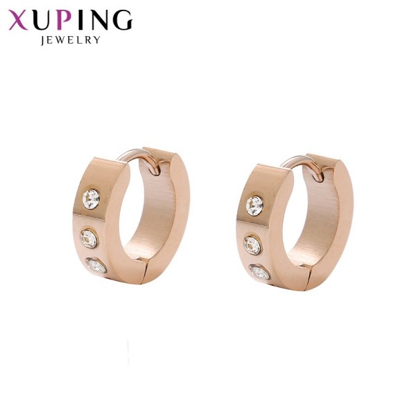 

Серьги Xuping с белыми фианитами розовая позолота ST 10005550