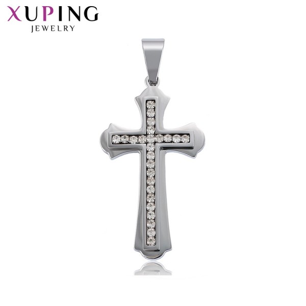 

Крестик Xuping с белыми фианитами родиум 3037000