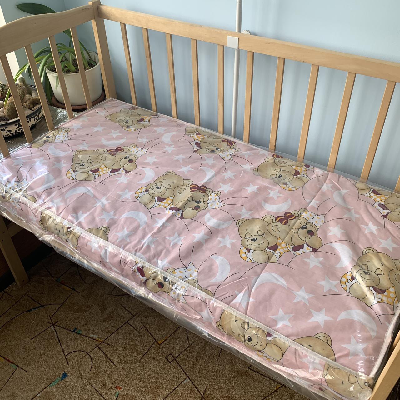Матрас в прямоугольную детскую кроватку для новорожденных