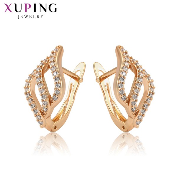 

Серьги Xuping с белыми фианитами позолота 18К 5990000