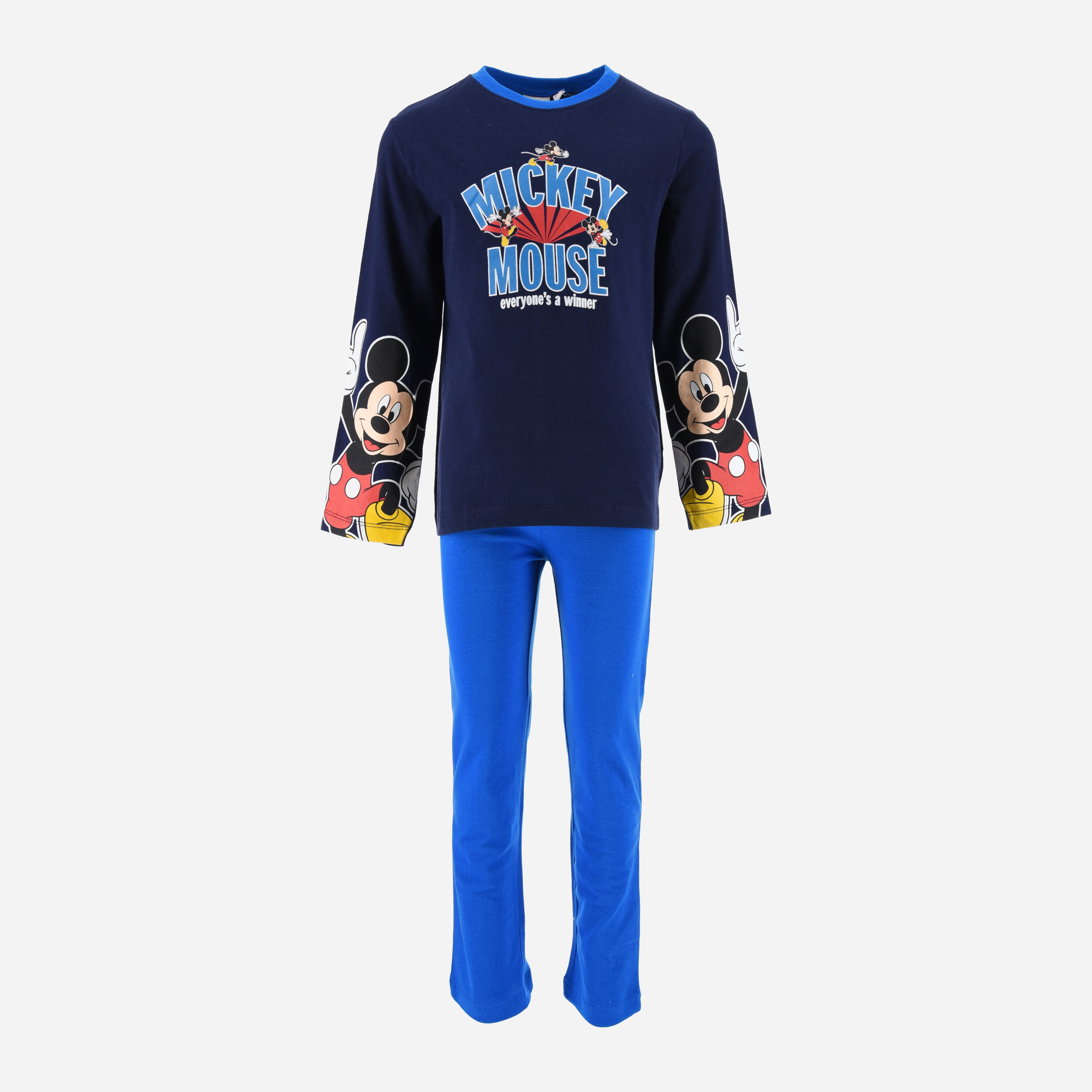 Акция на Піжама (футболка з довгими рукавами + штани) для хлопчика Disney Mickey VH2006 104-110 см Наві от Rozetka