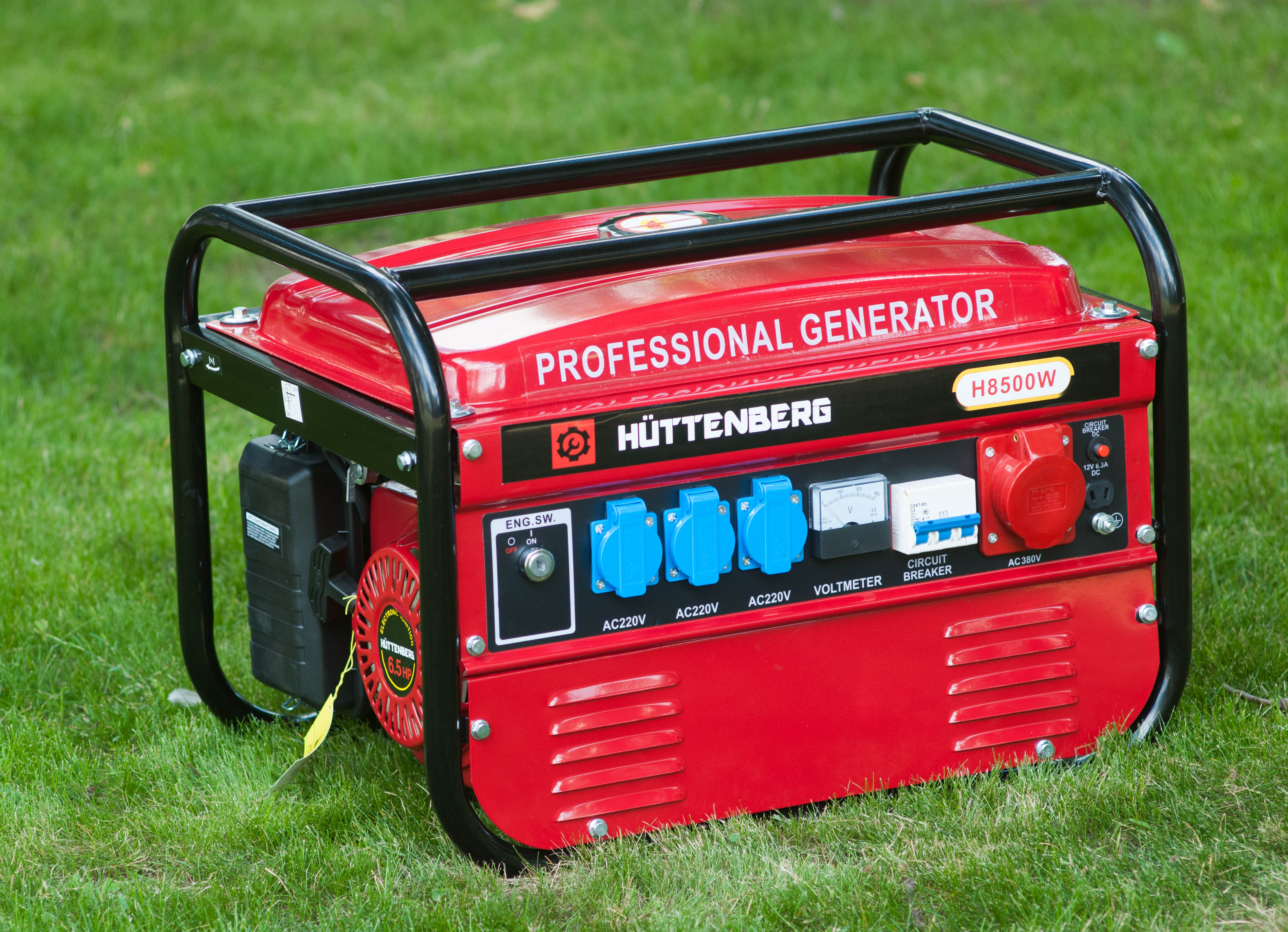 Генератор бензиновый Трехфазный Hüttenberg Электрогенератор Синхронный