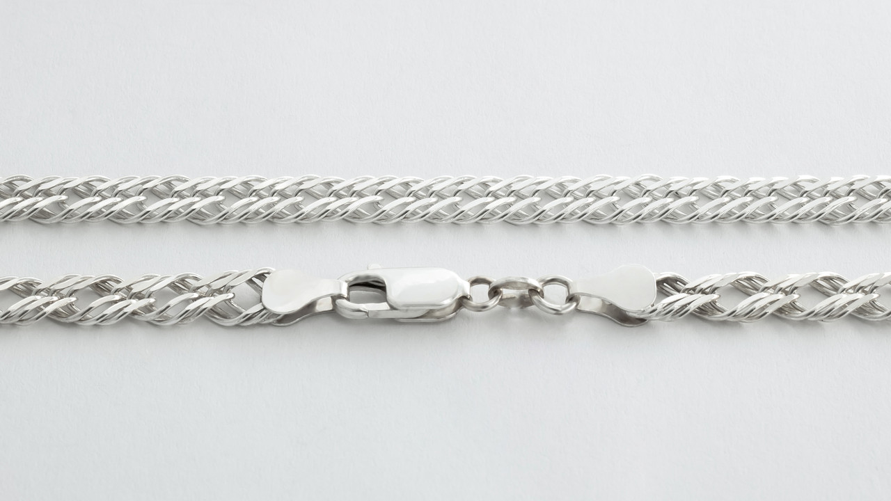 

Серебряная цепь Silvex925 двойной ромб - 814 3/55, женская