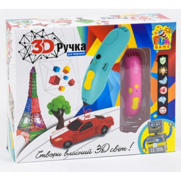 

3D-ручка Fun Game для детского творчества Розовая (7424)