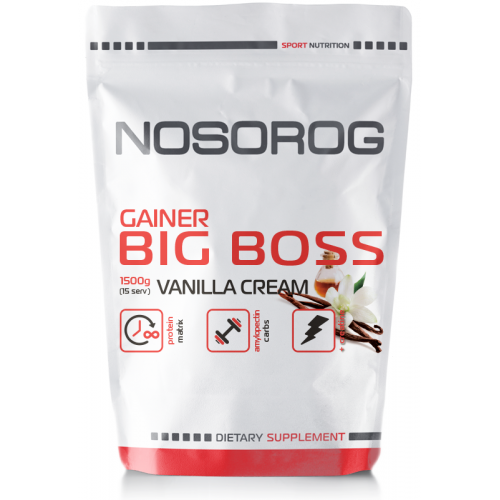 

Гейнер Носорог Биг Босс / Nosorog Nutrition Gainer Big Boss 1,5 кг ваниль