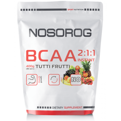 

Аминокислота Бцаа Носорог / Nosorog Nutrition BCAA 2:1:1 Instant 400 г тутти фрутти