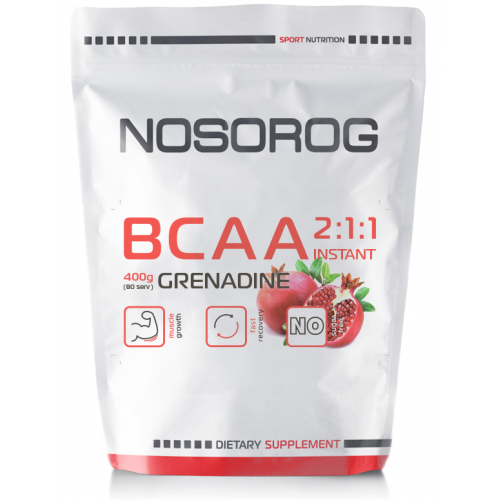 

Аминокислота Бцаа Носорог / Nosorog Nutrition BCAA 2:1:1 Instant 400 г гренадин