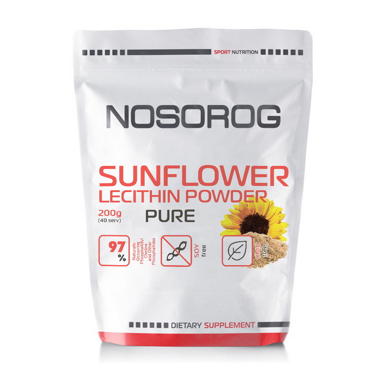 

Аминокислоты Лецитин подсолнечника Носорог / Nosorog Nutrition Lecithin Sunflower Powder 200 г Без Вкуса