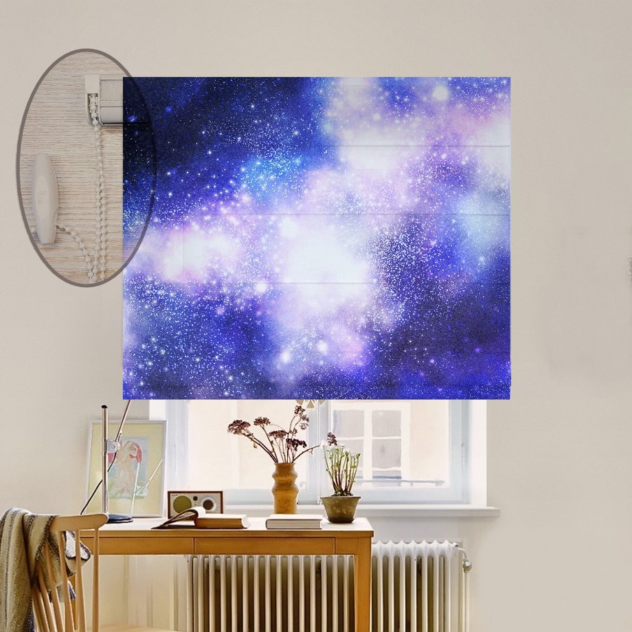 

Римская штора система Lux Coullise InHt Фотопечать Космос 07-018 Блэкаут 90х170 см