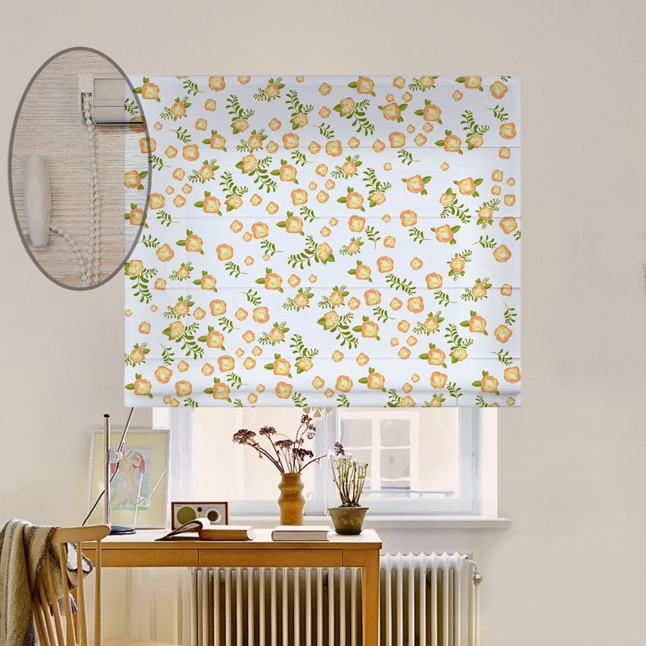 

Римская штора система Lux Coullise InHt Фотопечать Узор Цветы 02-069 Блэкаут 250х170 см