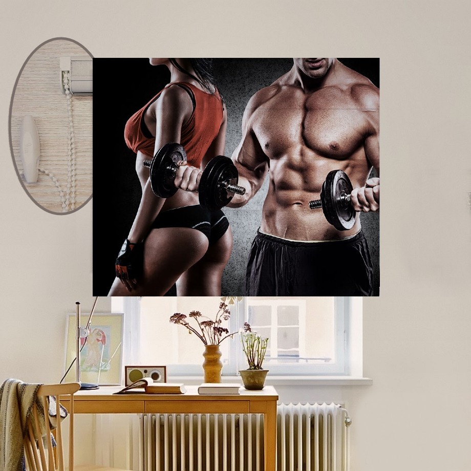 

Римская штора система Lux Coullise InHt Фотопечать Спорт 10-185 Блэкаут 40х170 см