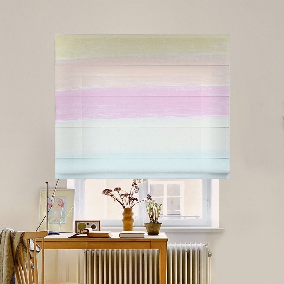 

Римская штора система Classic InHt Фотопечать Узор Полоски 02-026 Блэкаут 220х170 см