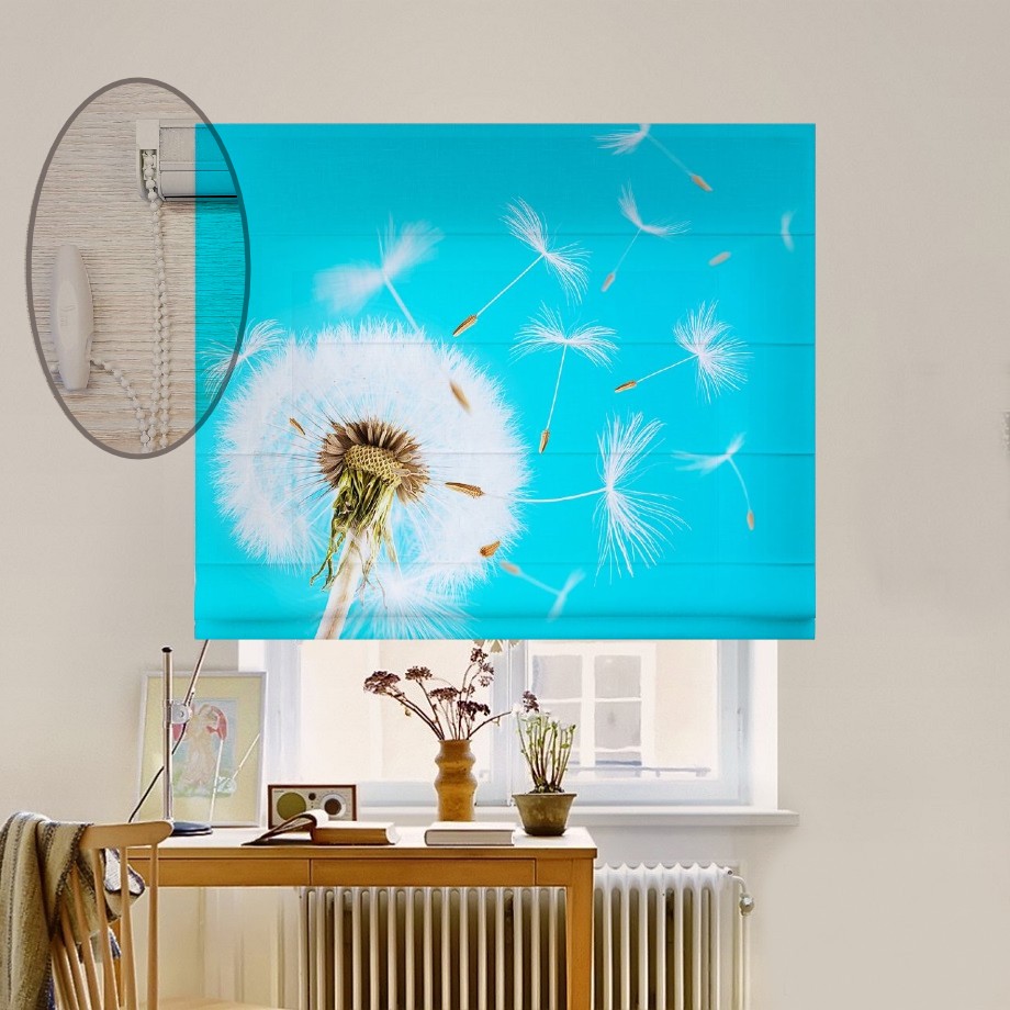 

Римская штора система Lux Coullise InHt Фотопечать Цветы 05-936 Блэкаут 120х170 см