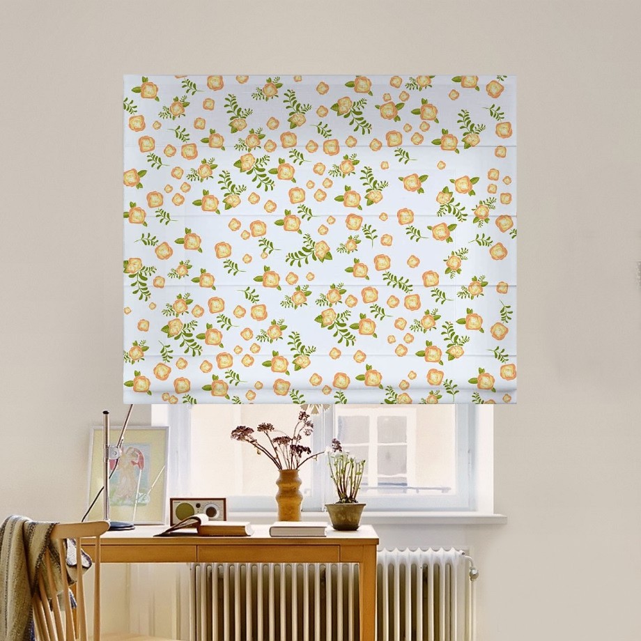 

Римская штора система Classic InHt Фотопечать Узор Цветы 02-069 Блэкаут 190х170 см