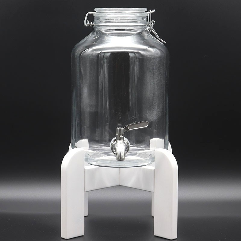 Лимонадница 5л Bormioli с краном из нержавеющей стали и белой ...