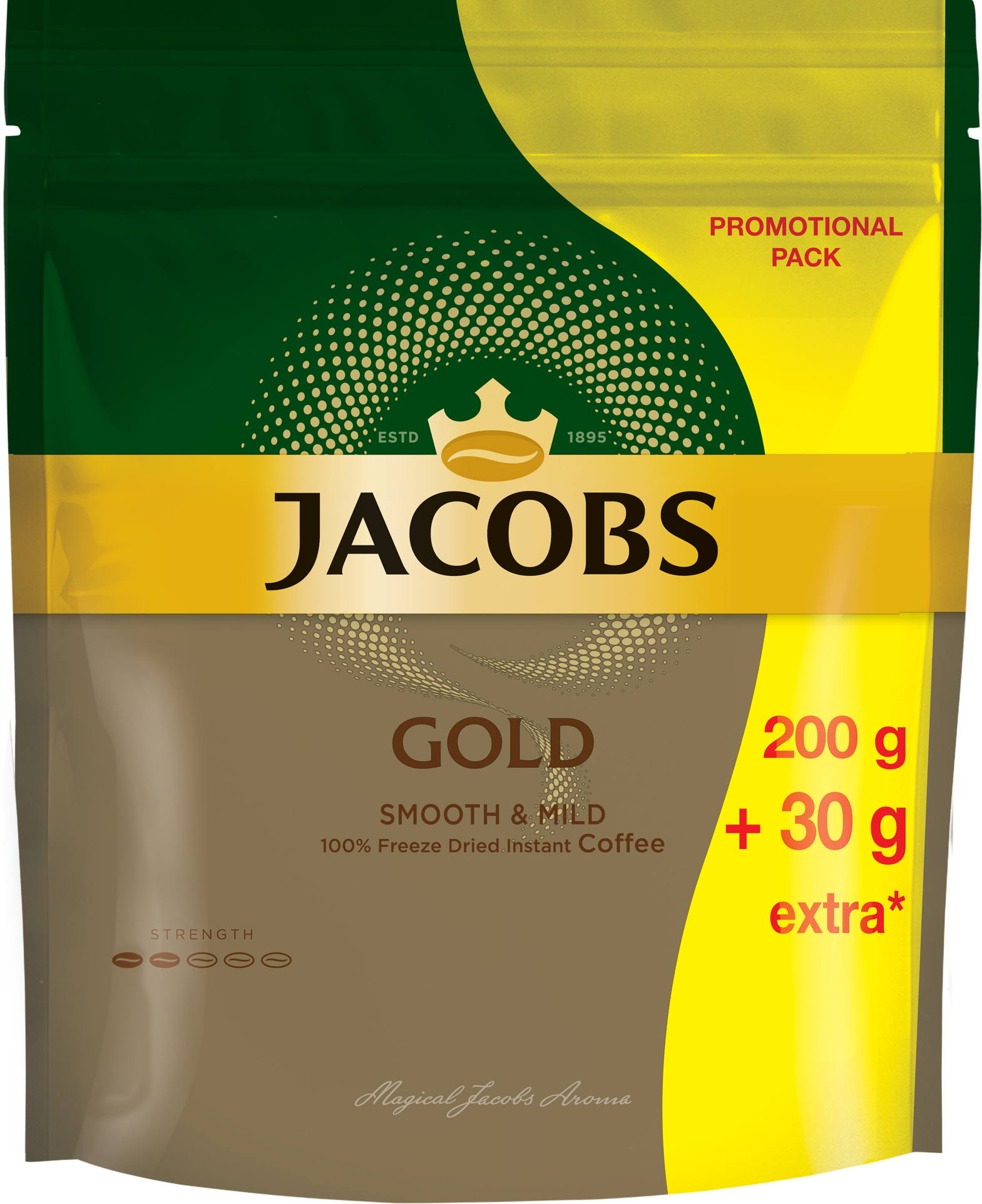 Купити Кава розчинна Jacobs Gold 200 г + 30 г (8714599201596) - ROZETKA ...
