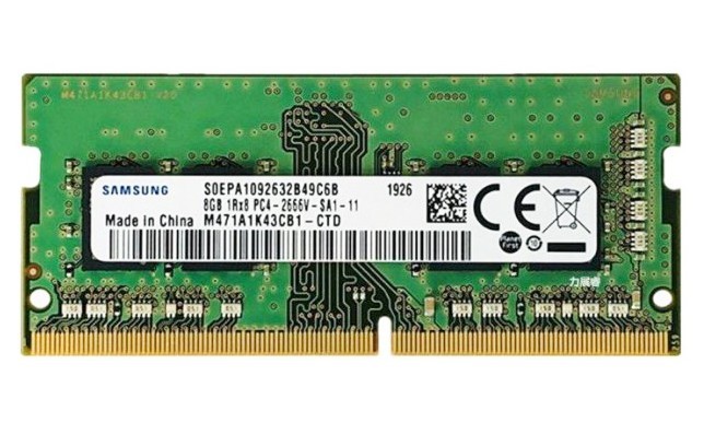 Оперативная память Samsung SODIMM DDR4 8Gb 1Rx8 2666Mhz PC4-2666V-SA1 ...