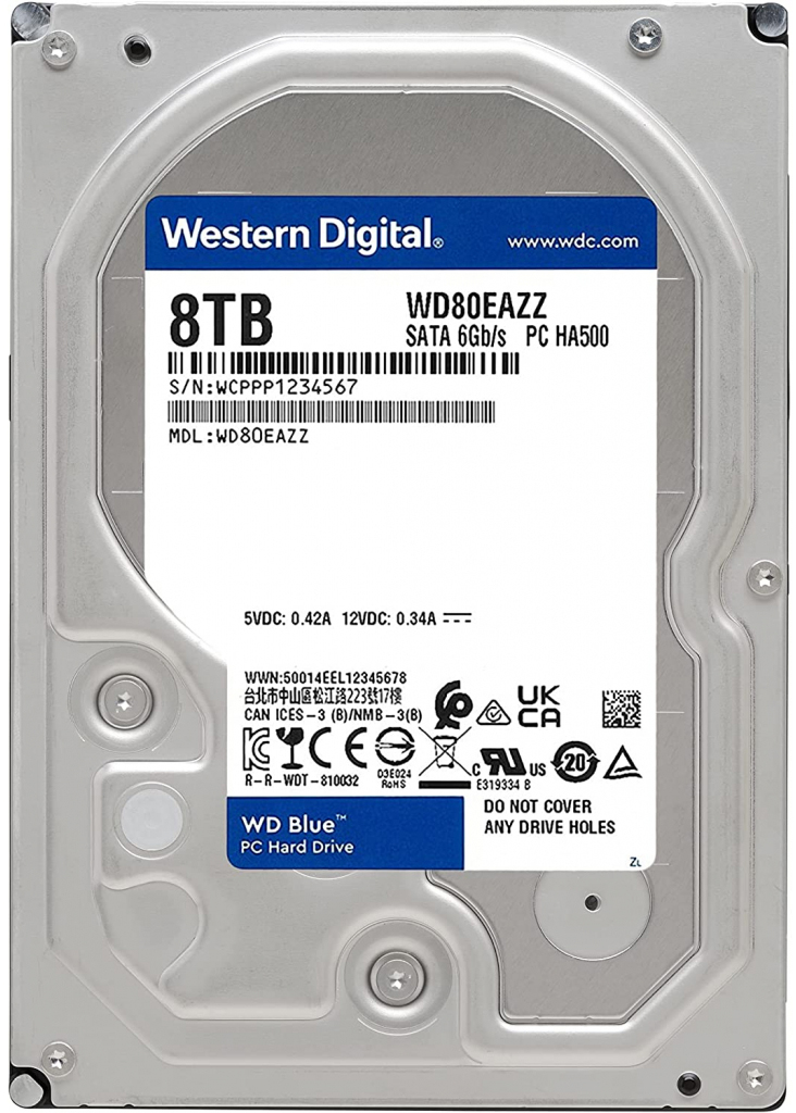 Жесткий диск Western Digital Blue 8TB 5640rpm 128MB WD80EAZZ 3.5 ...