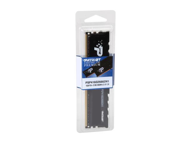 

Оперативна пам'ять Patriot DDR4 CL19 16GB 2666 MHz DIMM Black 1 (PSP416G26662H1)